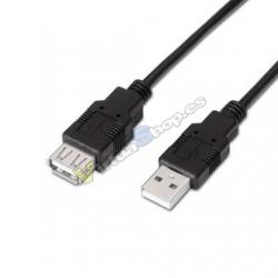 CABLE EXTENSOR USB(A) A USB(A)2.0 AISENS 1.8M - Imagen 1