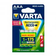 PILAS RECARGABLES VARTA AAA 800MAH PACK 4 - Imagen 1