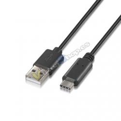 CABLE USB(A)M 2.0 A USB TIPO C M AISENS 1M NEGRO - Imagen 1