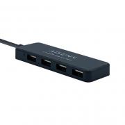 HUB 4 PUERTOS USB 2.0 AISENS 480MBIT/S NEGRO - Imagen 1