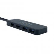 HUB 4 PUERTOS USB 3.2 AISENS 5000MBIT/S NEGRO - Imagen 1