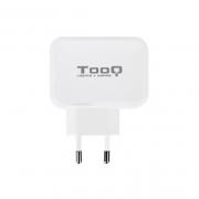 CARGADOR DOBLE USB-C + USB A TOOQ BLANCO - Imagen 1