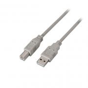 CABLE USB(A)M 2.0 IMPRESORA  A USB(B)M AISENS 1M G 1M/MACHO - Imagen 1