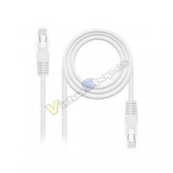 CABLE RED UTP CAT6 RJ45 NANOCABLE 2M BLANCO AWG24 10.20.040 - Imagen 1
