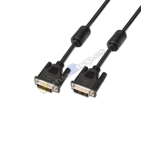 CABLE CON FERRITA DVI-D(M) A DVI-D(M) AISENS 5M BK - Imagen 1