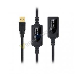 CABLE USB(A) 2.0 A USB(A) NANOCABLE+AMPLIFICAD.10M 10M/MACH - Imagen 1