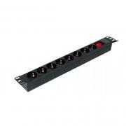 REGLETA 8 TOMAS 19  PARA RACK GB-1011 NEGRA - Imagen 1