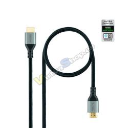 CABLE HDMI 2.1 NANOCABLE ULTRA HIGH SPEED 1M NEGRO - Imagen 1