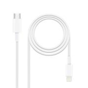 CABLE LIGHTNING A USB (C) NANOCABLE 50CM - Imagen 1