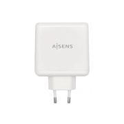 CARGADOR USB-C PD3.0 + USB-A QC3.0 AISENS BLANCO