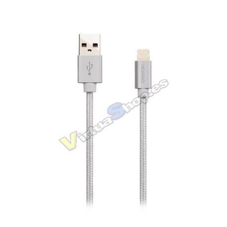 CABLE LIGHTNING TRENZADO A USB(A) 2.0 CANYON 1M WH