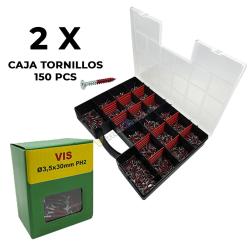 MaletÃ­n Clasificador Herramientas + 2 Cajas Tornillos 3,5 x 30mm PH2