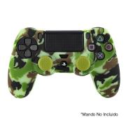 Pack Funda Silicona y Grips FR-TEC Mando PS4 Camuflaje Woodland