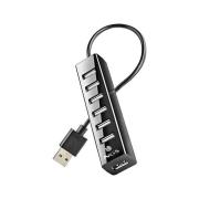 HUB 7 PUERTOS USB 2.0 NGS TINY NEGRO