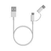 CABLE USB 2-EN-1 MICRO USB A TIPO C BLANCO