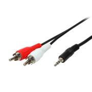 CABLE AUDIO 1xJACK 3.5M A 2xRCA M LOGILINK 1.5M