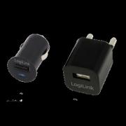 CARGADOR USB CASA/COCHE LOGILINK PA0076 5V/1A PA0076