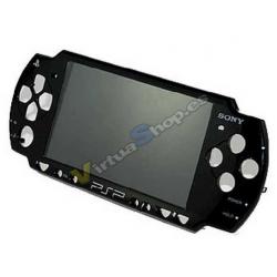 CARCASA FRONTAL PSP SLIM NEGRA - Imagen 1