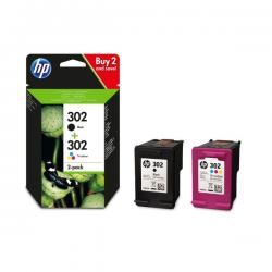 HP 302 2-pack Black/Tri-colour Original Ink Cartridges - Imagen 1