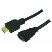 CABLE HDMI-M A HDMI-H EXTENSOR 5M LOGILINK +ETHERN - Imagen 1