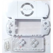 PSP SLIM 2000 CARCASA COMPLETA BLANCA METALIZADO *ALTA CALIDAD*