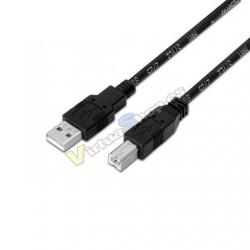 CABLE USB(A) A USB(B) AISENS A101-0007 NEGRO - Imagen 1