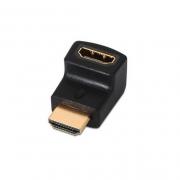 ADAPTADOR ACODADO HDMI(A)H A HDMI(A)M AISENS NEGRO - Imagen 1