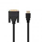 CABLE DVI A HDMI DVI18+1/M-HDMI A/M 1.8M NANOCABLE - Imagen 1