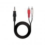 CABLE AUDIO 1XJACK 3.5 A 2XRCA 1.5M NANOCABLE - Imagen 1