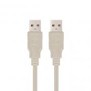 CABLE USB(A) 2.0 A USB(A) 2.0 NANOCABLE 2M - Imagen 1