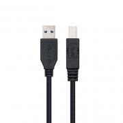 CABLE USB(A) 3.0 A USB(B) 3.0 NANOCABLE 2M NEGRO - Imagen 1