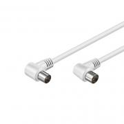 CABLE ANTENA TV GOOBAY 1.5M ACODADO BLANCO - Imagen 1