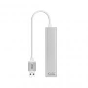 CABLE USB 3.0 A ETHERNET GIGABIT+3XUSB NANOCABLE - Imagen 1