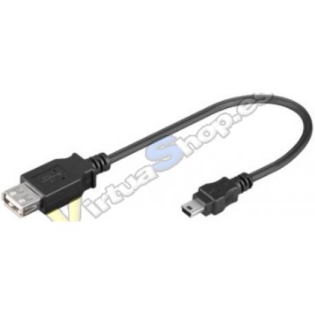 CABLE USB-H A MINI-USB-M 0.2M - Imagen 1