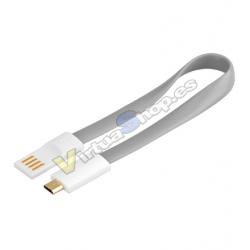 CABLE USB A MICRO-USB 0.20M GRIS MAGNETICO GOOBAY - Imagen 1