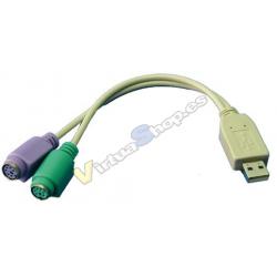 ADAPTADOR USB-M A 2X PS2-H LOGILINK AU0004A - Imagen 1